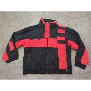 Vintage White Stag Ski Wear Jacket Mens Large Black Thinsulate Made in Hong Kong